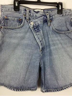 Agolde Criss Cross Jean Shorts Size 27 thumbnail 3