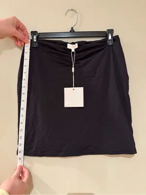 Meshki Black Kara Ruched Front Mini Skirt NWT thumbnail 5