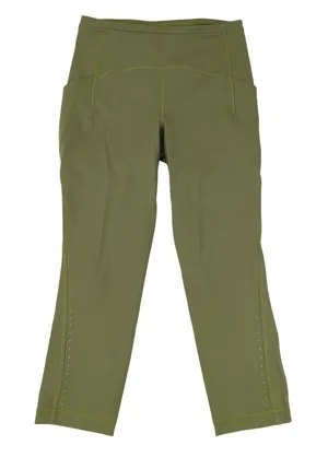 Lululemon Swift‎ High Rise Crop 21" Green Yoga Workout Leggings Women's 6 W6CBKS thumbnail 1