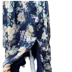 Lulus Cultivate Crushes Navy Floral Print Tiered Ruffled Midi Dress Size S thumbnail 9