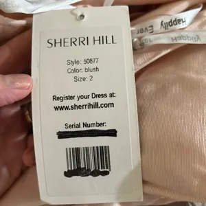 Sherri Hill 50877 blush pink mermaid lace bell sleeve mikado skirt gown NEW 2 thumbnail 10