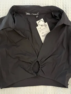 Zara Black Cutout Blouse thumbnail 2