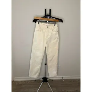 Easy Clothes “Solange” Cream Straight Leg Jeans – Size 34 / XS thumbnail 2