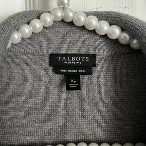 Talbots Sweater Blazer in Merino Wool XP Plus Petite Grey thumbnail 3