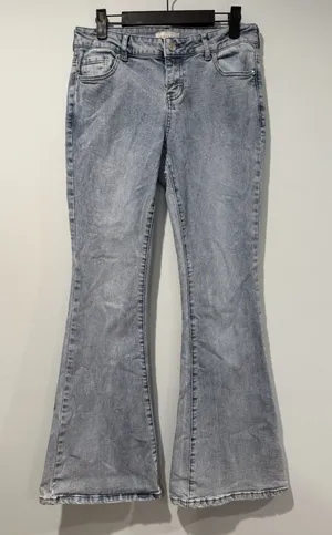 Pacsun Flare Jeans Women 29" Cotton Retro Stretch 70s Hippie Travel Vacation thumbnail 1