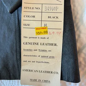 Women’s Vintage American Leather Black Leather Jacket thumbnail 3