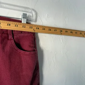 Vintage Roper 80s Burgundy Red Denim Jeans High Waisted Straight Western 26 Tall thumbnail 5