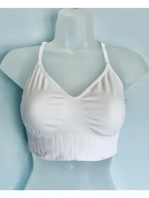 Under Armour Sports Bra White Large Pullover Lightweight thumbnail 1