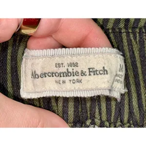 Abercrombie & Fitch Black Green Striped Yoga Track Lounge Jogger Pants Size M thumbnail 4