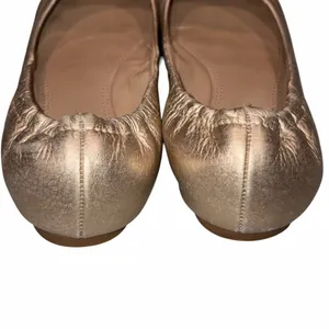 Tory Burch Gold Metallic Leather Melinda Ballet Flats thumbnail 4