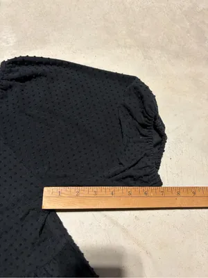 J. Crew Black dot Tiered Puff Sleeve Dress small thumbnail 9