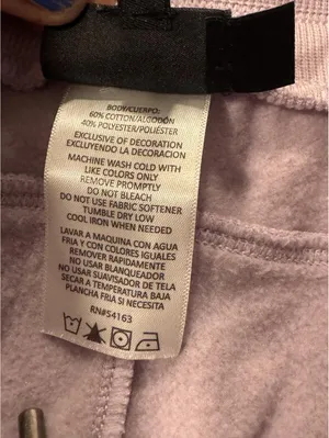 DKNY Ladies Plush Cotton Warm Cozy Fleece Draw String Jogger Lavender S thumbnail 9