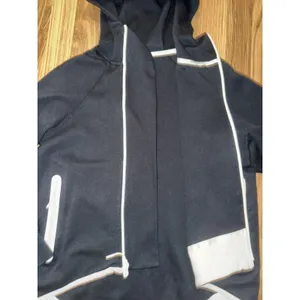 Nike Tech Women's Small S Fleece Full Zip Hoodie Black White EUC thumbnail 3
