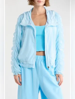 Free People Sheer Bliss Windbreaker Jacket thumbnail 9