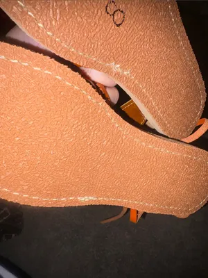 Paola Alexa mexican Brown Leather Floral Cutout Sandals with Orange Laces 8/9 thumbnail 4