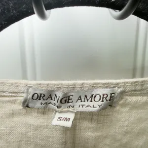 Orange Amore Made In Italy Small V Neck Top Langelook Old Money Cottagecore Top thumbnail 6