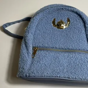 Disney Stitch Blue Plush & Gold Mini Backpack Bioworld Lilo and Stitch RARE thumbnail 1