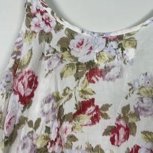 ABERCROMBIE & FITCH ivory‎ rose pink floral off shoulder crop top size M Medium thumbnail 5