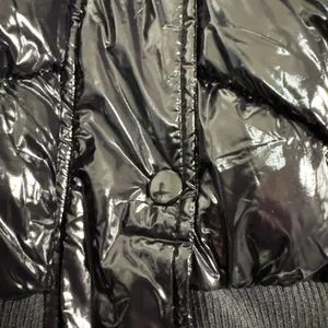 Stoosh Jacket Womens Medium Black Glossy Bubble Coat Cropped Shiny Puffer New thumbnail 4