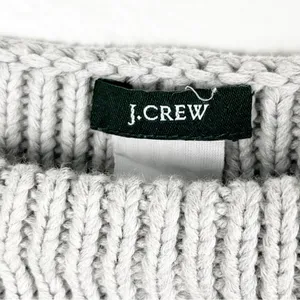 J. CREW Gray Striped Ripplestitch Knit Sweater Size Small Preppy Nautical Casual thumbnail 3