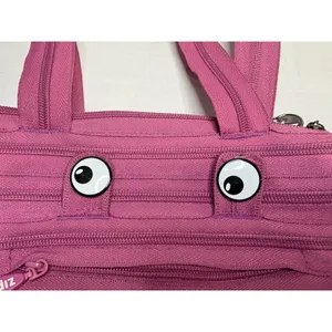 Zipit Pink‎ Zipper Shoulder Bag with Eyes | Quirky Novelty Tote Purse | 11x9" thumbnail 8