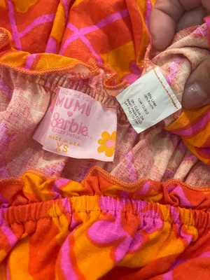 Show me Your Mumu x Barbie Mini dress Sz XS Hot pink /Orange thumbnail 9