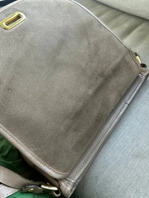 Vintage tan leather Hartmann crossbody bag old money gold tone hardware thumbnail 7