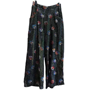 Anthropologie Eva Franco pasquette velvet floral wide leg pants 0 thumbnail 3