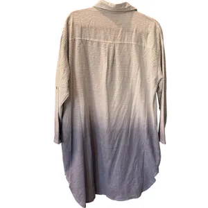 POL Blue/White Stripe and Ombre Tassel Tie Shirt Dress Medium thumbnail 2