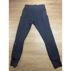 Lululemon Wunder Under Leggings Women's Est 6 Black Rib Pocket High Rise 25" thumbnail 9