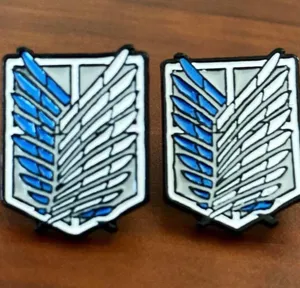 Boutique Attack On Titan Anime Unisex Stud Earrings New thumbnail 1
