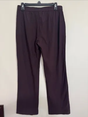 Eileen Fisher Easy Fit Cassis Washable Stretch Crepe Straight Ankle Pants size S thumbnail 3