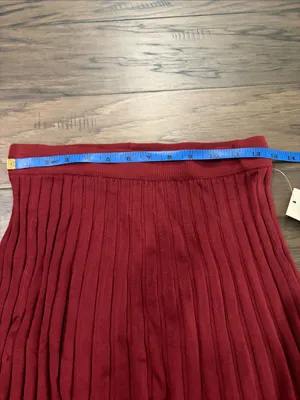 New With Tags A New Day Burgundy Rib Knit Sweater Skirt Sz M thumbnail 7