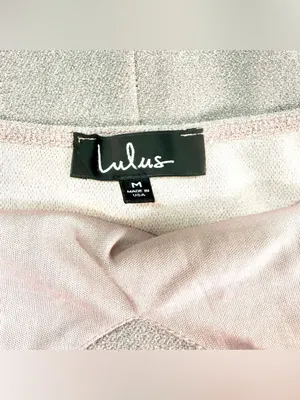 LULUS Women’s Forever Your Girl Metallic Blush Pink Bodycon Mini Dress Size M thumbnail 5