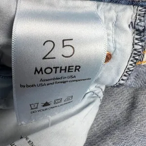 MOTHER Insider Crop Step Fray Jeans Not Rough Enough Wash Stretch Denim Size 25 thumbnail 4
