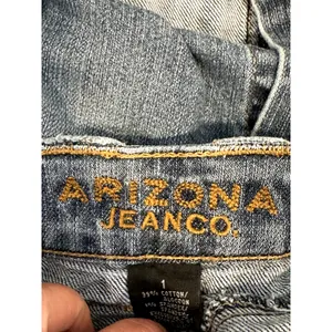 Arizona Jeans Co. Women's Denim Jean Skirt Braided Belt Loops 27" Waist thumbnail 7