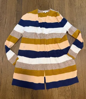 Madewell Stripes Open-Front Cardigan Size Small - C1-607 thumbnail 1