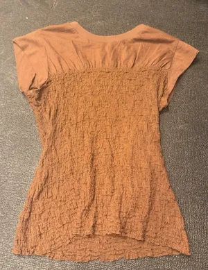 Maeve Anthropologie brown top thumbnail 1
