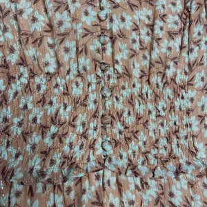 REBECCA TAYLOR Lucia Pink Floral Gold Metallic Dress Size 4 thumbnail 6