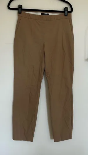 Theory Khaki Pants Work Wear Trousers Straight Leg Mid Rise Slacks Size‎ 4 thumbnail 1