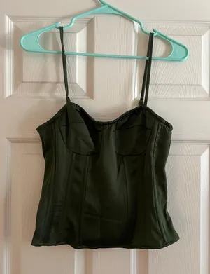 Pretty Little Thing Green Corset Tank thumbnail 2