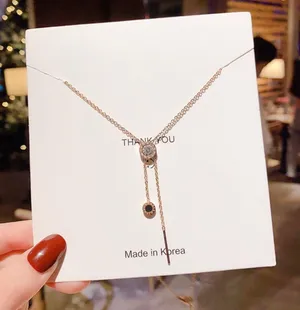 14K Rose Gold Plated Clock Pendant Necklace for Women thumbnail 1