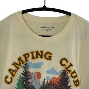 Rebellious One Camping Club National Parks Graphic Tee Cream Medium Soft‎ Casual thumbnail 3