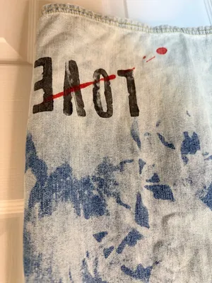 American Eagle Outfitters Blue Denim Slip Dress with 'Love' Detail thumbnail 4