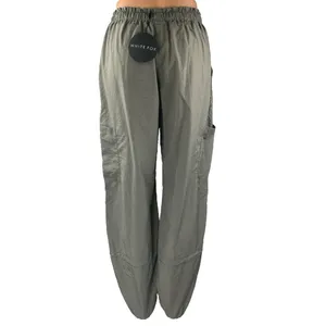 NEW White Fox Green Tapered Baggy Trousers Cargo Windbreaker Jogger Pants Sz XS thumbnail 3