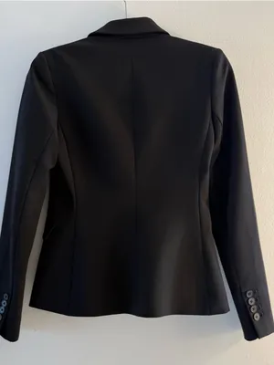 Express Black Single-Button Tailored Blazer thumbnail 2