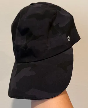 Lululemon athletica Fast and Free Running Hat Black Gray Camo One Size thumbnail 1