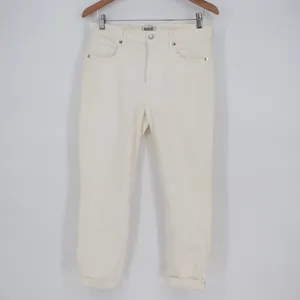 AGOLDE‎ Cream High Rise Straight Leg Crop Jeans Womens Size 32 thumbnail 2