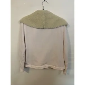 Lauren Ralph Lauren Fleece Jacket Women Medium Cream Excellent Toggle Shearling thumbnail 6