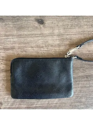 Coach 6x4 Black Leather Wristlet #1229 thumbnail 4